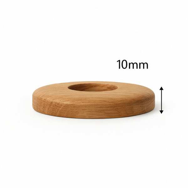 15mm Oak Pipe Covers (Set of 2) – 10mm Thick, Lacquered Finish