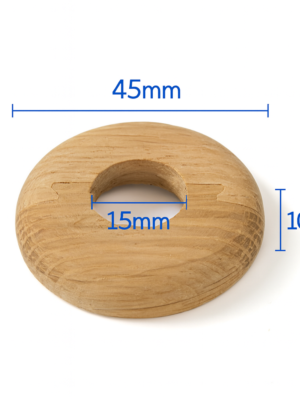 Solid oak radiator pipe cover 15mm 10mm high profile raw prefinished size