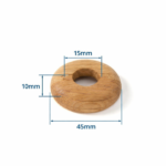 15mm Oak Pipe Covers (Set of 2) – 10mm Thick, Lacquered Finish