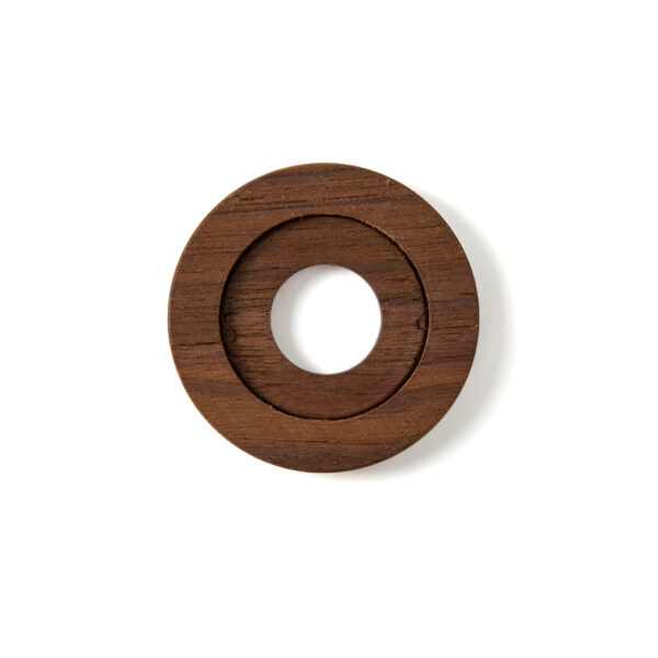 Walnut Radiator Pipe Covers (15mm) – 6mm Low Profile – Set of 2