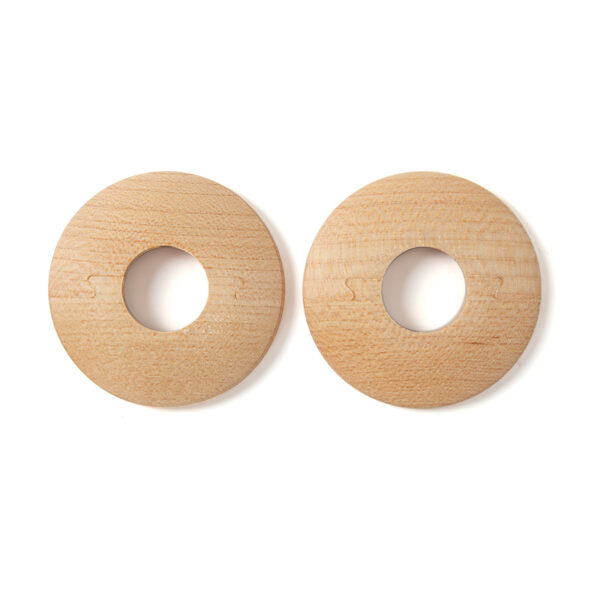 Beech Radiator Pipe Covers (15mm) – 6mm Low Profile – Set of 2