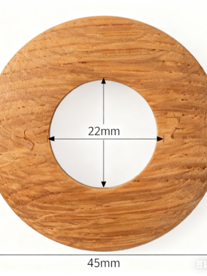 Oak lacquered radiator pipe cover 22mm low profile 6mm-size