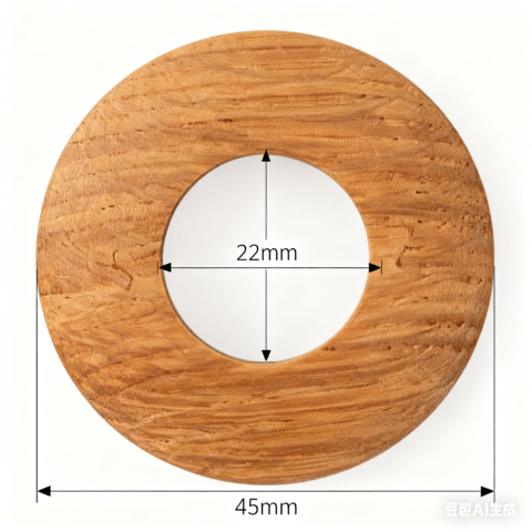 Oak lacquered radiator pipe cover 22mm low profile 6mm-size