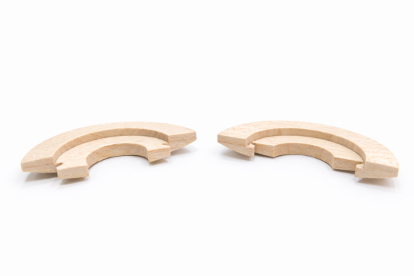 Beech Radiator Pipe Covers (15mm) – 6mm Low Profile – Set of 2