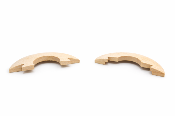 Beech Radiator Pipe Covers (15mm) – 6mm Low Profile – Set of 2