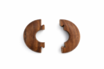 Walnut Radiator Pipe Covers (Pipe Collars) 15mm – 10mm High Profile (Set of 2)