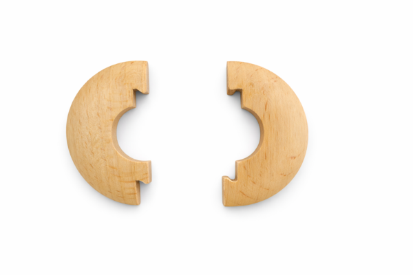 Low Profile Maple Radiator Pipe Collars – Lacquered – 6mm Thick – Set of 2