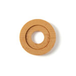 Low Profile Maple Radiator Pipe Collars – Lacquered – 6mm Thick – Set of 2