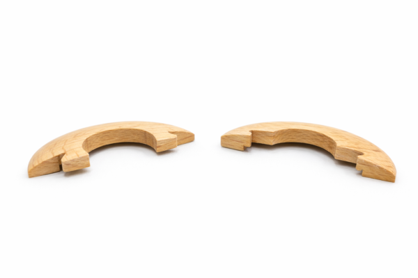 Low Profile Maple Radiator Pipe Collars – Lacquered – 6mm Thick – Set of 2