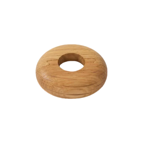 15mm Oak Pipe Covers (Set of 2) – 10mm Thick, Lacquered Finish
