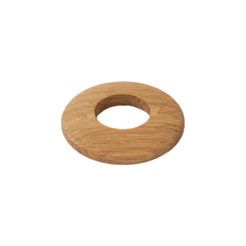 Oak Lacquered Radiator Pipe Covers (22mm) – Low Profile 6mm Set of 2