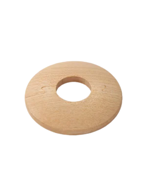 Low Profile Maple Radiator Pipe Collars – Lacquered – 6mm Thick – Set of 2