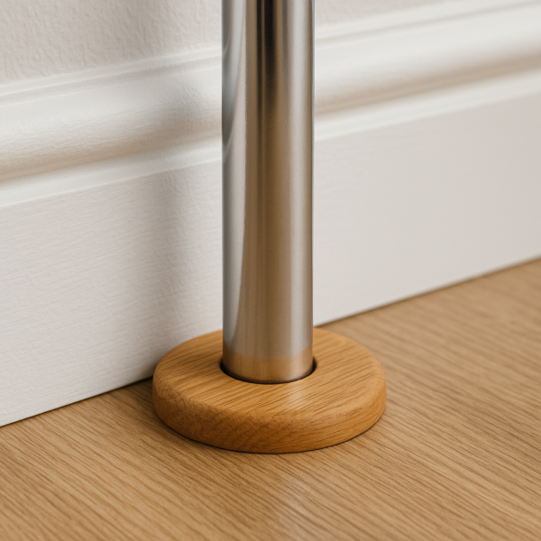 15mm Oak Pipe Covers (Set of 2) – 10mm Thick, Lacquered Finish