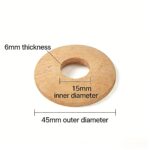 Low Profile Maple Radiator Pipe Collars – Lacquered – 6mm Thick – Set of 2