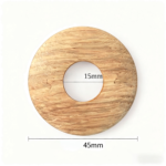 Solid Oak Radiator Pipe Covers (Pair) – 6mm Low Profile – Raw Natural (15mm)