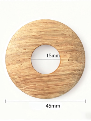 Solid oak pipe cover 15mm raw natural side profile 6mm thickness