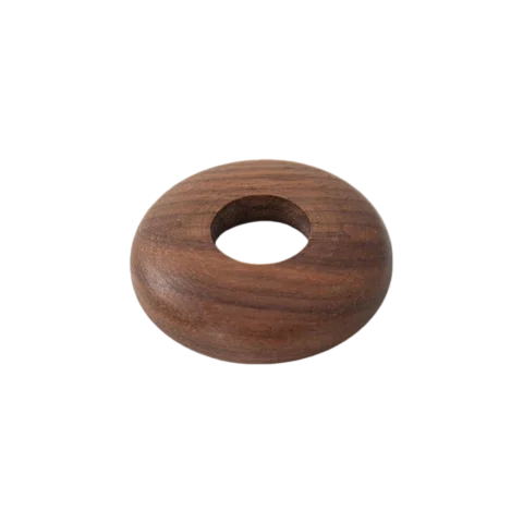 Walnut Radiator Pipe Covers (Pipe Collars) 15mm – 10mm High Profile (Set of 2)