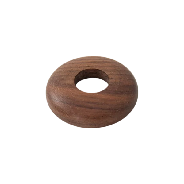 Walnut Radiator Pipe Covers (Pipe Collars) 15mm – 10mm High Profile (Set of 2)
