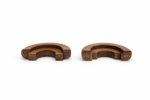 Walnut Radiator Pipe Covers (Pipe Collars) 15mm – 10mm High Profile (Set of 2)