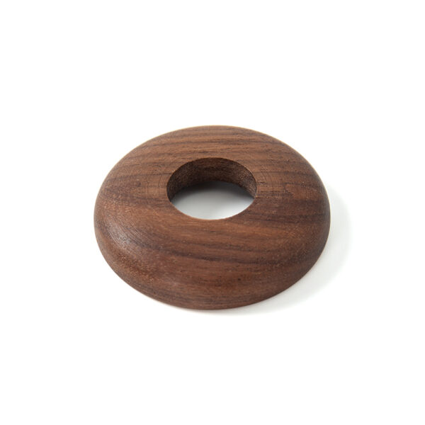 Walnut Radiator Pipe Covers (Pipe Collars) 15mm – 10mm High Profile (Set of 2)