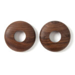 Walnut Radiator Pipe Covers (Pipe Collars) 15mm – 10mm High Profile (Set of 2)