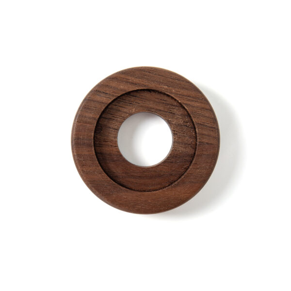 Walnut Radiator Pipe Covers (Pipe Collars) 15mm – 10mm High Profile (Set of 2)