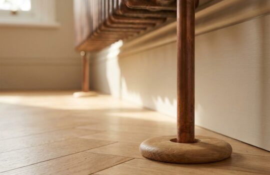 radiator pipe cover oak 6mm thickness fitting on the floor
