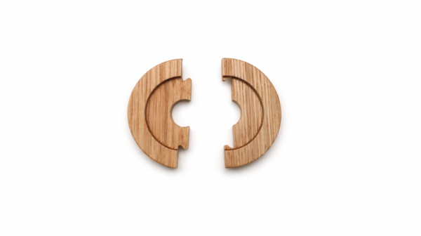 10mm Oak Lacquered Radiator Pipe Covers (Set of 2) – Low Profile 6mm