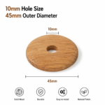 10mm Oak Lacquered Radiator Pipe Covers (Set of 2) – Low Profile 6mm